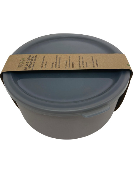 INCASA Boîtes alimentaires en fibre de bambou 3 pièces