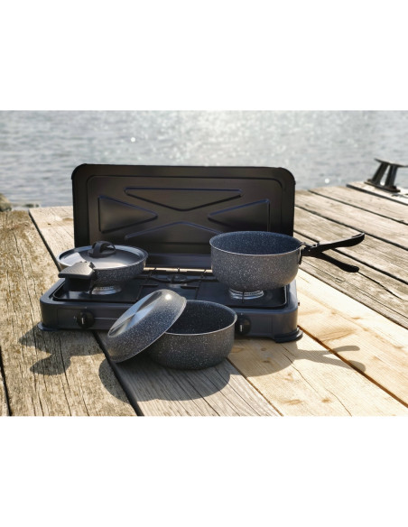 INCASA Popote Duo 8 pièces pour camping-car caravane van