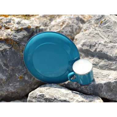 INCASA Pack 4 assiettes en acier émaillé camping