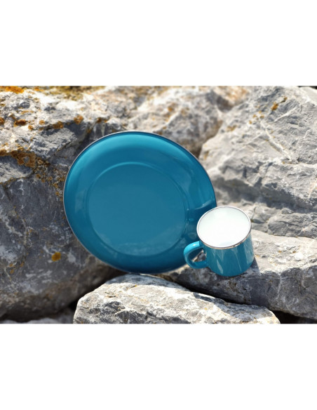 INCASA Pack 4 assiettes en acier émaillé camping