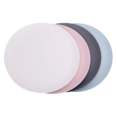 INCASA Lot de 4 assiettes plates en PLA - Camping