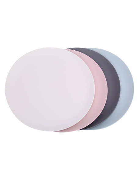 INCASA Lot de 4 assiettes plates en PLA - Camping