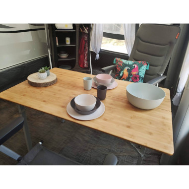 INCASA Lot de 4 assiettes creuses en PLA - Camping
