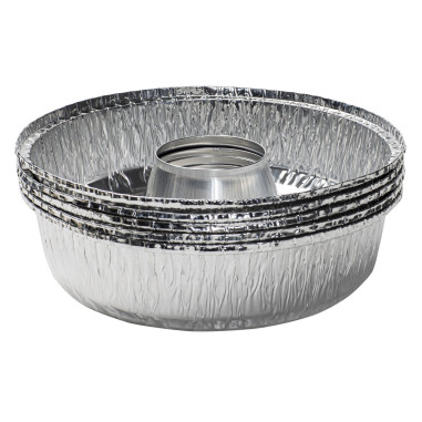 OMNIA Lot de 5 Moules en aluminium avec couvercles pour four
