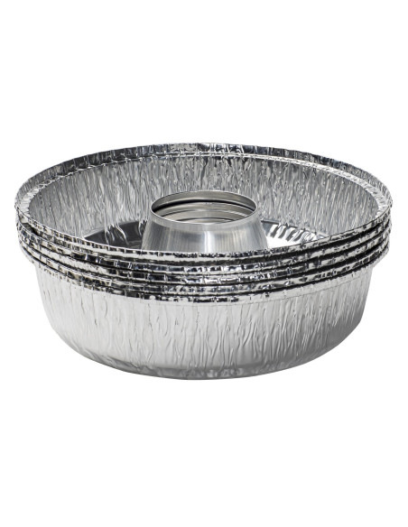 OMNIA Lot de 5 Moules en aluminium avec couvercles pour four