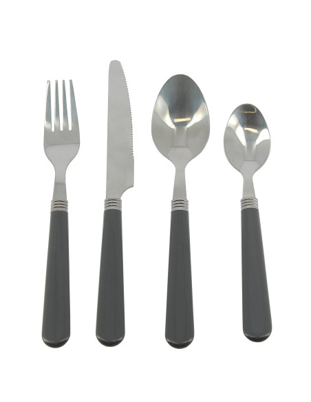 INCASA Set de 24 couverts pour 6 personnes - Camping