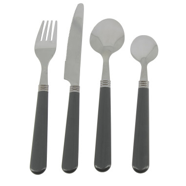 INCASA Set de 24 couverts pour 6 personnes - Camping