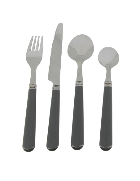 INCASA Set de 24 couverts pour 6 personnes - Camping