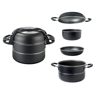 INCASA Popote en aluminium 8 pièces - Camping