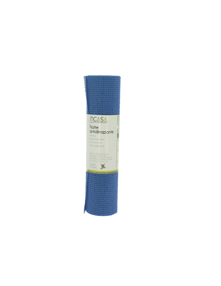 INCASA Natte antidérapante 360x30cm bleu - Camping