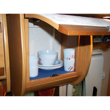 INCASA Natte antidérapante 360x30cm bleu - Camping