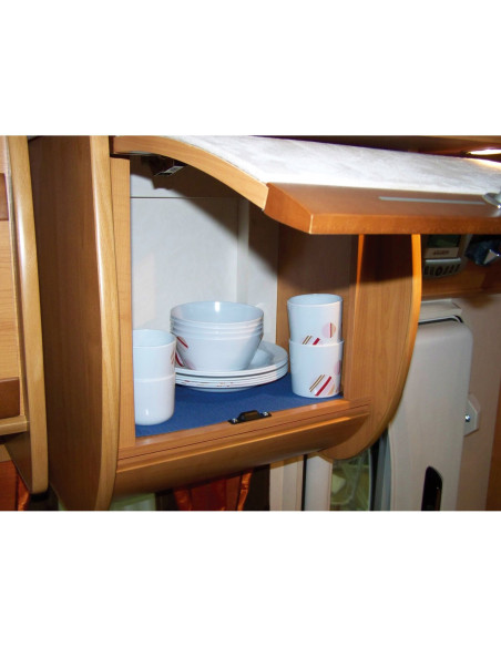 INCASA Natte antidérapante 360x30cm bleu - Camping