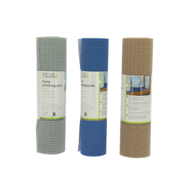INCASA Natte antidérapante 360x30cm bleu - Camping
