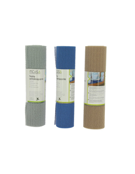 INCASA Natte antidérapante 360x30cm bleu - Camping