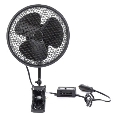 INCASA Ventilateur oscillant 12Volts Allume-cigare - Camping