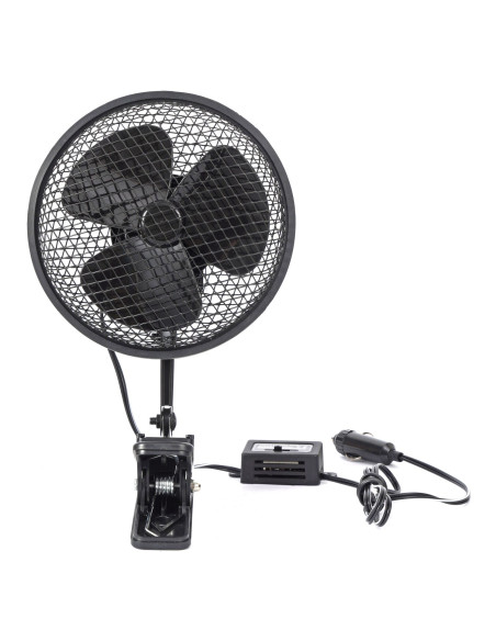 INCASA Ventilateur oscillant 12Volts Allume-cigare - Camping