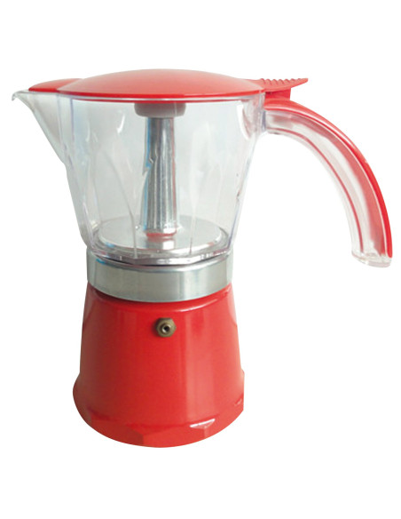 INCASA Cafetière italienne rouge 6 tasses - Camping