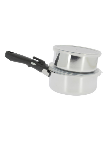 INCASA Lot de 2 casseroles Aluminium