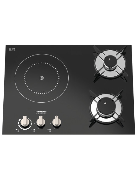 THETFORD Plaque de cuisson 2 feux gaz + 1 induction Top Line 981 Version Gauche