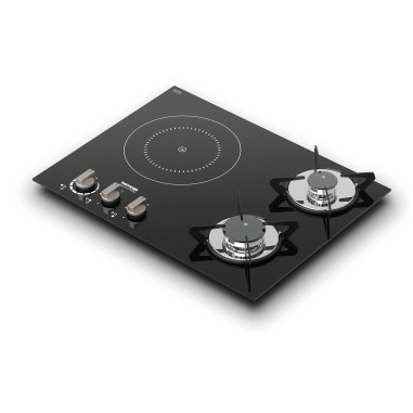 THETFORD Plaque de cuisson 2 feux gaz + 1 induction Top Line 981 Version Gauche