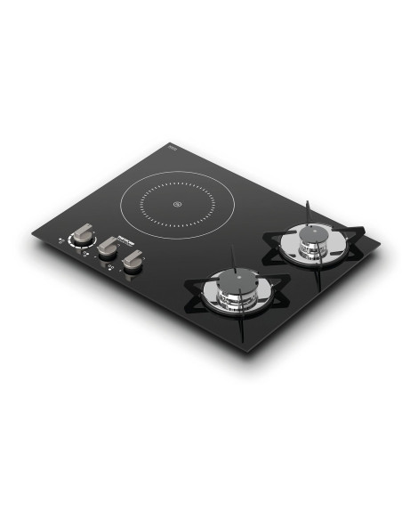 THETFORD Plaque de cuisson 2 feux gaz + 1 induction Top Line 981 Version Gauche