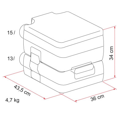 FIAMMA WC chimiques portables Bi-Pot Modèle 34