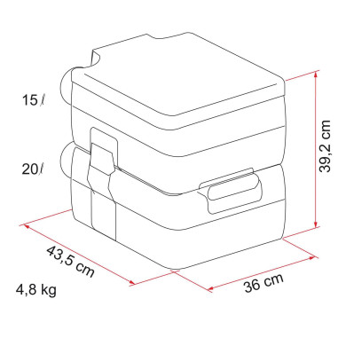 FIAMMA WC chimiques portables Bi-Pot Modèle 39