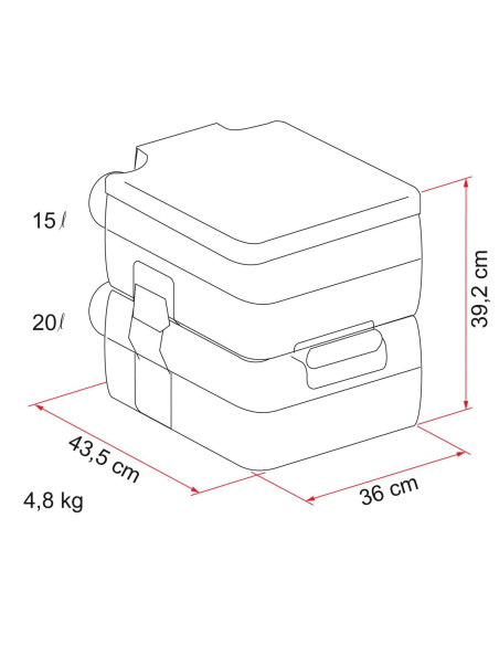FIAMMA WC chimiques portables Bi-Pot Modèle 39