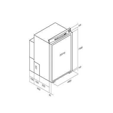 VITRIFRIGO Réfrigérateur à absorption Trimixte 60L - Camping-car
