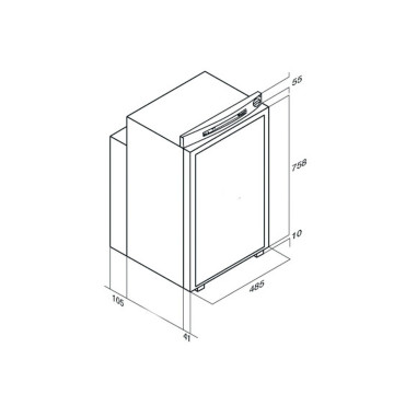 VITRIFRIGO Réfrigérateur à absorption Trimixte 72L - Camping-car