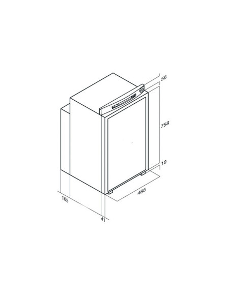 VITRIFRIGO Réfrigérateur à absorption Trimixte 72L - Camping-car