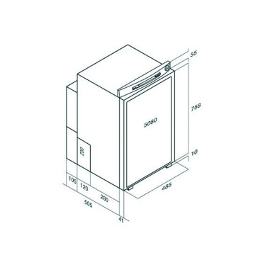 VITRIFRIGO Réfrigérateur à absorption Trimixte 74L - Camping-car
