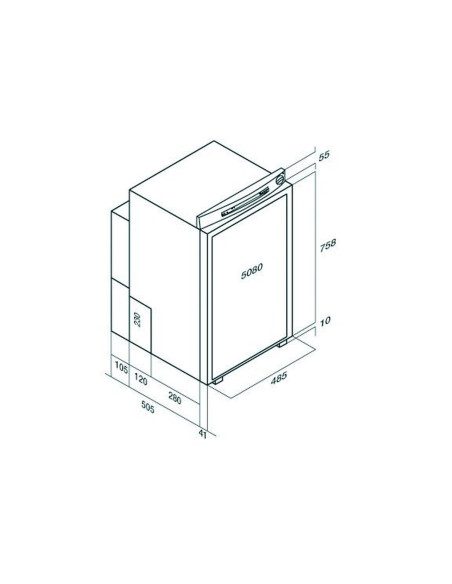 VITRIFRIGO Réfrigérateur à absorption Trimixte 74L - Camping-car