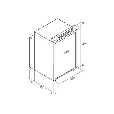 VITRIFRIGO Réfrigérateur à absorption Trimixte 92L - Camping-car