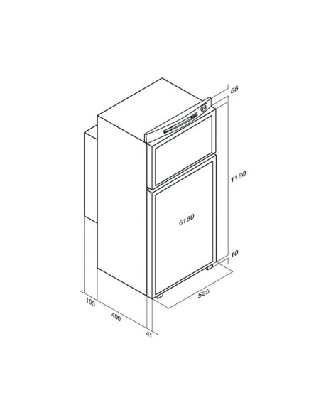 VITRIFRIGO Réfrigérateur à absorption Trimixte 150L - Camping-car