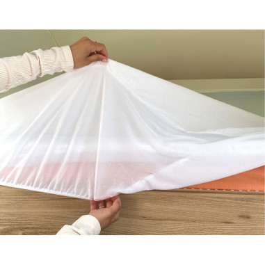 Protége-matelas imperméable 130 x 190 cm coupe droite