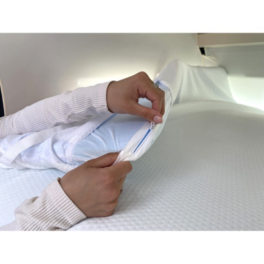 Sur-matelas gel à mémoire de forme 130 x 190 cm coupe droite