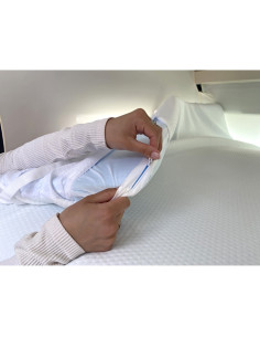 Sur-matelas gel à mémoire de forme 140 x 190 cm lit central 2