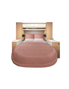 INCASA Prêt à dormir All seasons Lyocell et Percale Terracota 140 x 210 cm