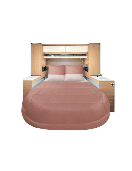 INCASA Prêt à dormir All seasons Lyocell et Percale Terracota 140 x 210 cm