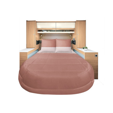 INCASA Prêt à dormir All seasons Lyocell et Percale Terracota 150 x 200 cm lit central