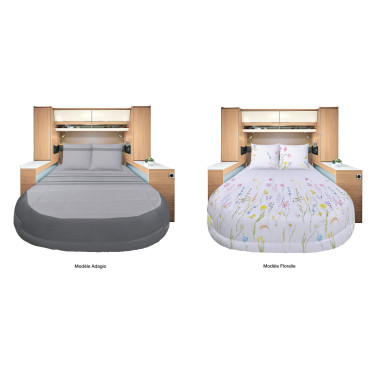 INCASA Prêt à dormir All seasons Lyocell et Percale Adagio 130 x 190 cm pan coupé droit