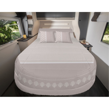INCASA Prêt à dormir 100% coton Dolce Vita 130 x 190 cm pan coupé gauche