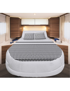 INCASA Prêt à dormir 100% coton Etnik 140 x 190 cm lit central