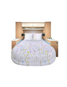 INCASA Prêt à dormir All seasons Lyocell et Percale Floralie 140 x 210 cm