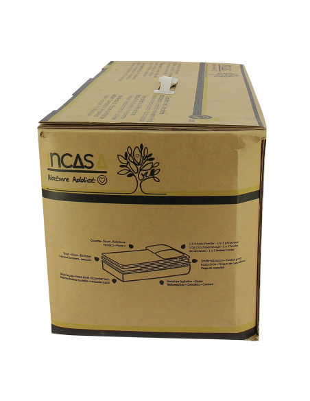 INCASA Prêt à dormir All seasons Lyocell et Percale Floralie 150 x 200 cm lit central