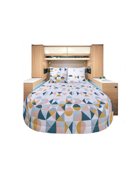INCASA Prêt à dormir 100% coton Fjord 160 x 200 cm lit central