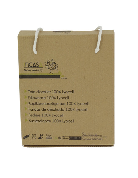 Taie d'oreiller en Lyocell Beige 40 x 60 cm