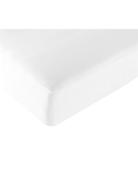 Drap housse en Lyocell Blanc 140 x 190 cm pour lit central