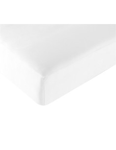 Drap housse en Lyocell Blanc 160 x 200 cm pour lit central